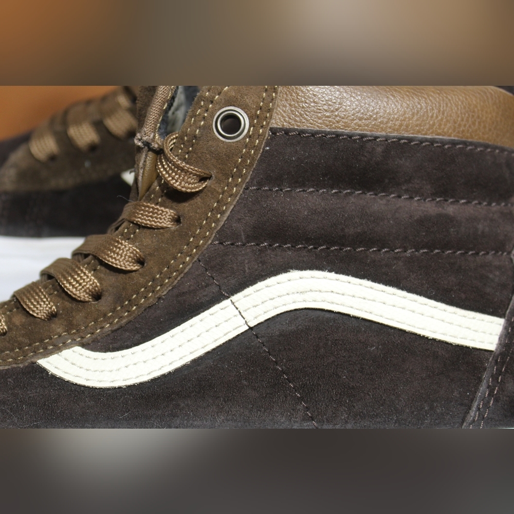 Vans Sk8 Hi MTE Dark earth/tan suede and leather. EUC  men's 8 - Picture 5 of 15
